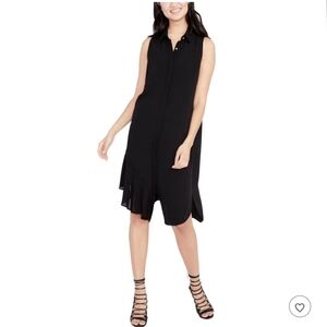 RACHEL Rachel Roy Black Midi Shirt Dress